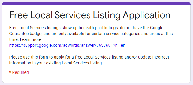 Free Local Service Listing Application Free Local Service Listing Application